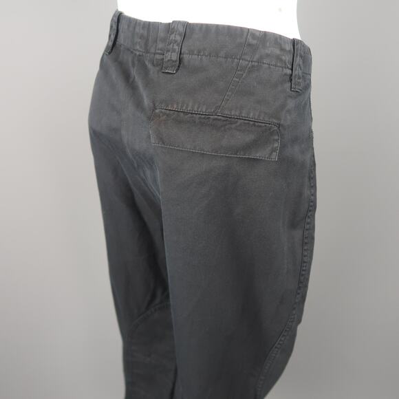 BALENCIAGA Size 6 Black Cotton Solid Casual Pants - Picture 7 of 9